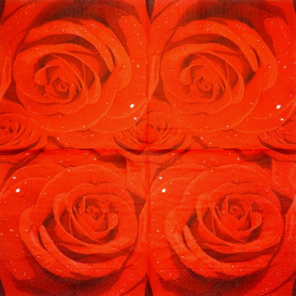 029 Rosen - 3-lagig (blau)